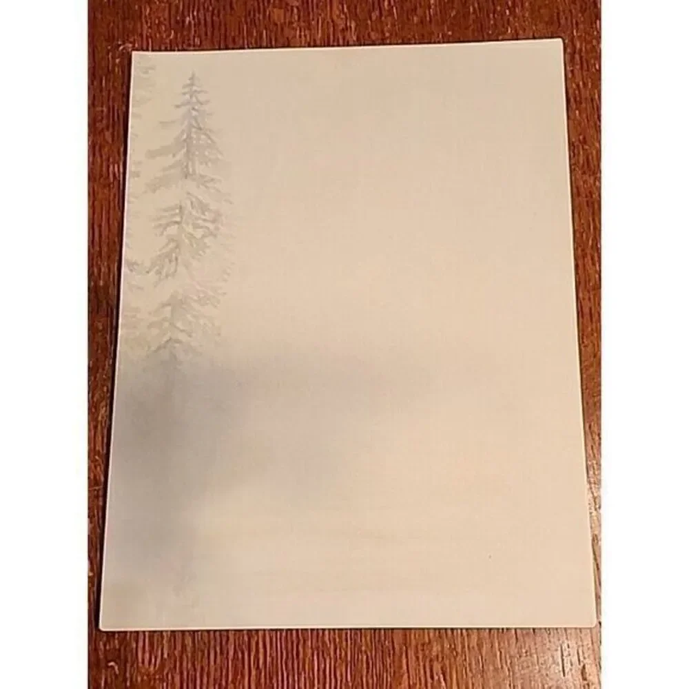 40 Sheets Computer Stationary Misty/foggy Lake, Junk Journal Paper